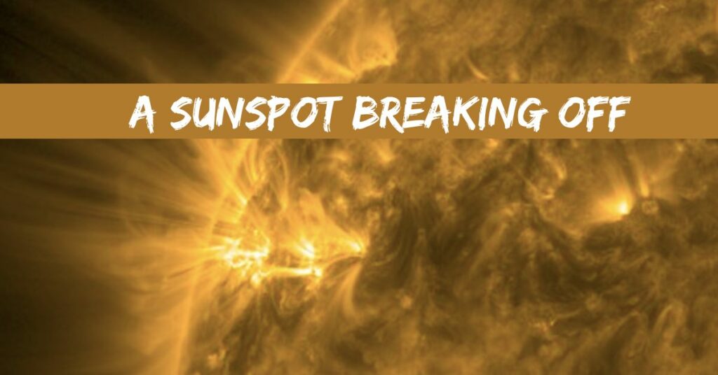 A Sunspot Breaking Off