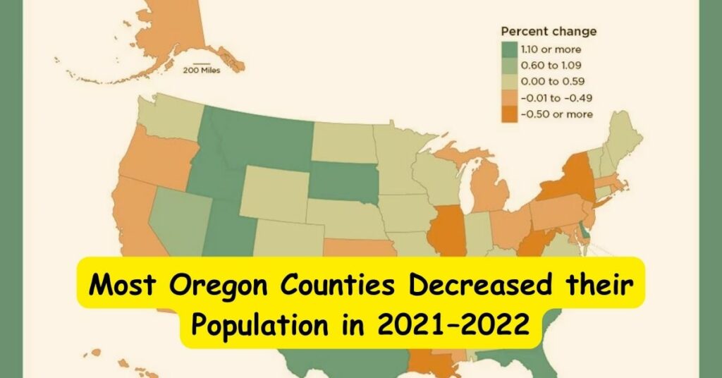 Most Oregon Counties Decreased Population in 2021–2022